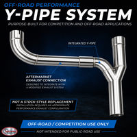 Certified Automotive Experts Long Tube Exhaust Headers with Y-Pipe for 5.3L & 6.2L V8, 2014–2017 GM Trucks & SUVs