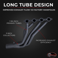 Exhaust Header for 1999–2006 GM 4.8L/5.3L/6.0L – Black Coated