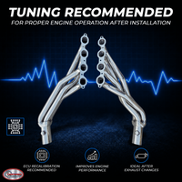 Certified Automotive Experts Long Tube Exhaust Headers with Y-Pipe for 5.3L & 6.2L V8, 2014–2017 GM Trucks & SUVs