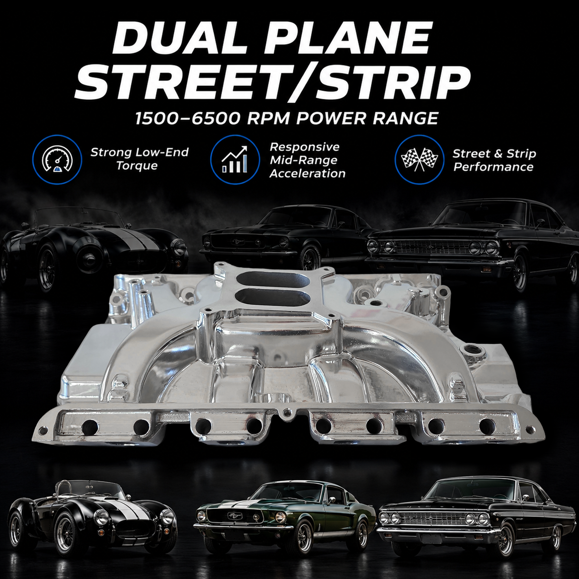 Fe 352 Intake Ford FE Dual Plane Intake Polished Ford FE Dual Plane Intake Manifold ...