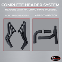 Exhaust Header for 1999–2006 GM 4.8L/5.3L/6.0L – Black Coated