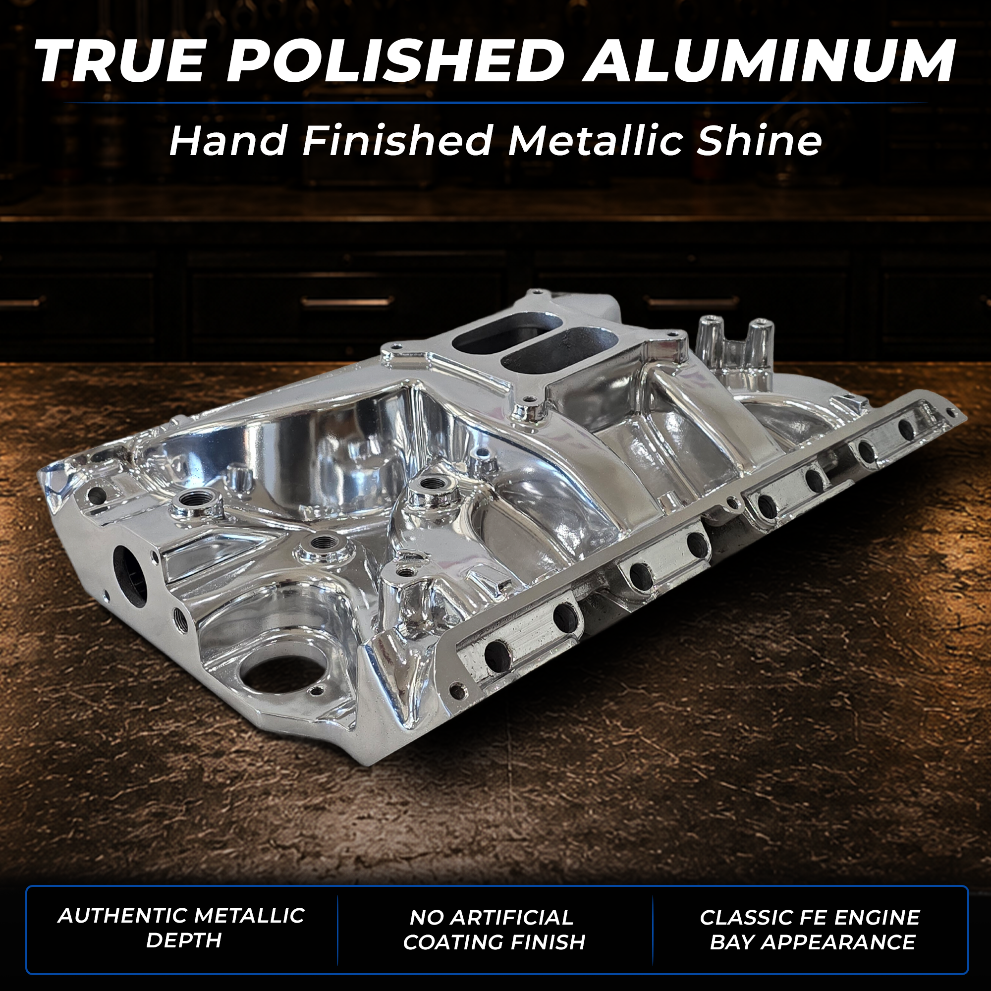 Fe 352 Intake Ford FE Dual Plane Intake Polished Ford FE Dual Plane Intake Manifold ...