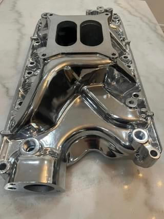 Polished Aluminum Dual Plane Intake Manifold for Ford 351W 351 Windsor