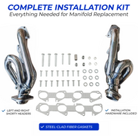 Stainless Shorty Headers – 2009–2018 Ram 1500 & 2019–2024 Ram 1500 Classic 5.7L Hemi