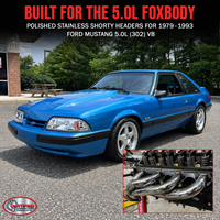 Stainless Shorty Headers – Mustang 1979–1993 5.0
