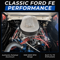 Ford FE Dual Plane Intake Manifold Polished Aluminum 352 360 390 427 428 V8 Mid Rise Street Strip Performance