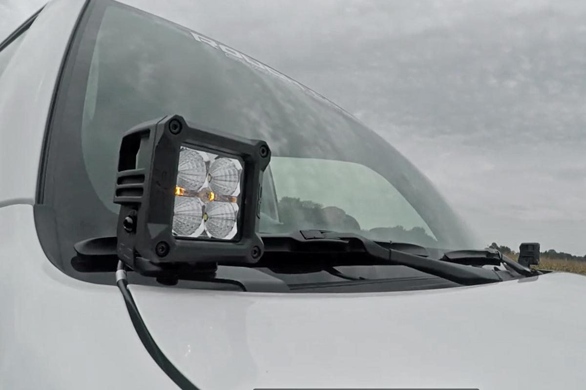 LED Light Kit | Ditch Mount | 2" Black Flood Pair | Toyota 4Runner (10-24)