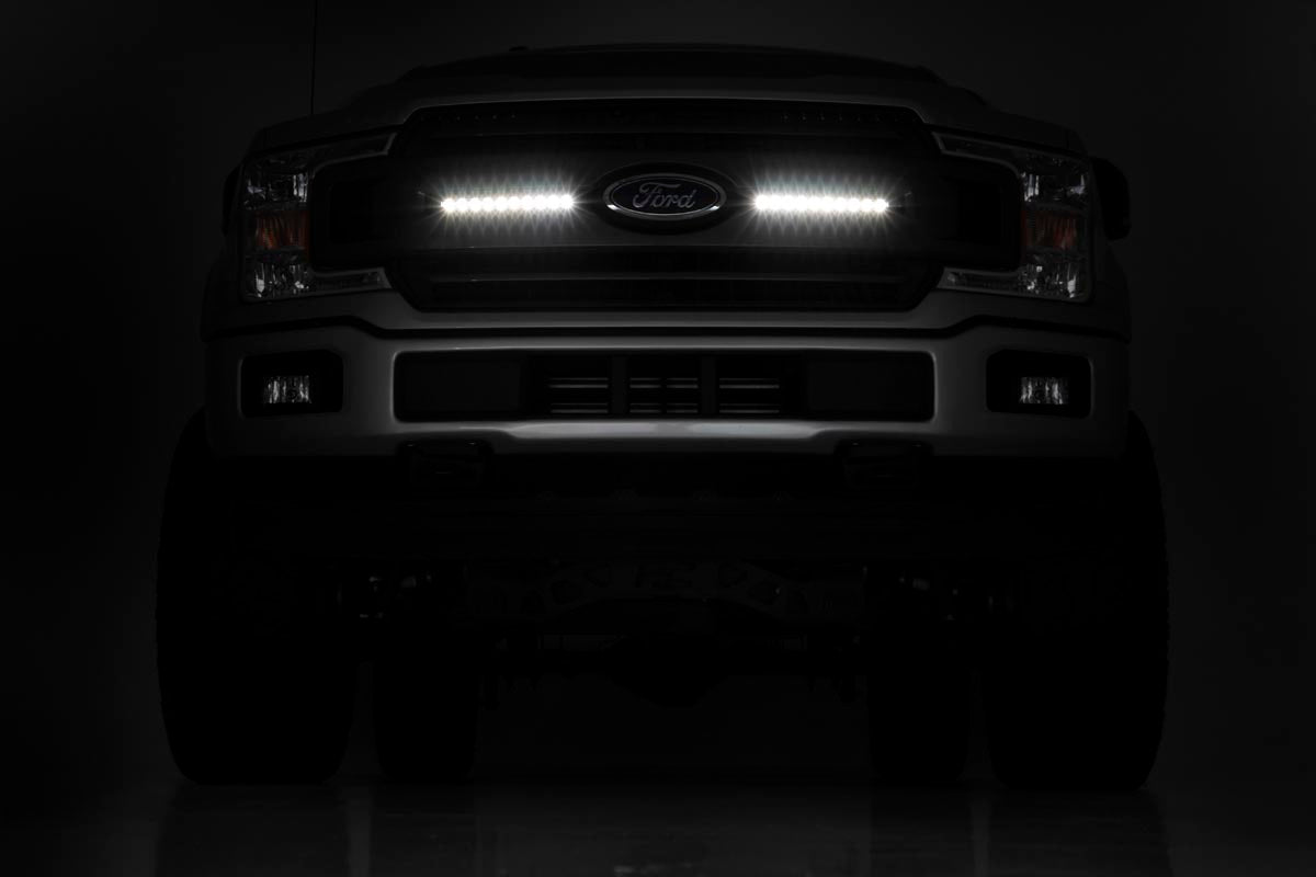 LED Light Kit | Grille Mount | 10" Chrome Slimline Pair | Ford F-150 (18-20)