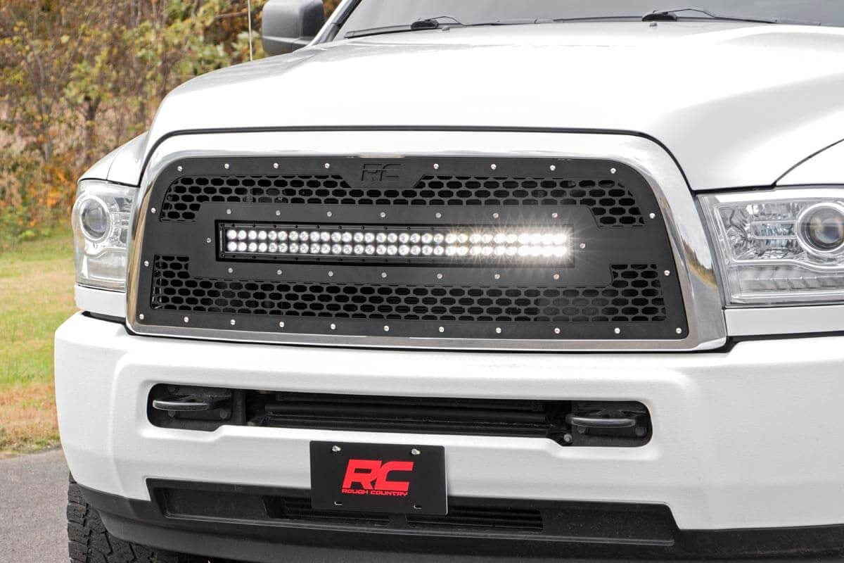 Mesh Grille | 30" Dual Row LED | Black | Ram 2500/3500 (13-18)