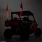 Whip Mount | Cage | 4' Multl-Color LED Whip Pair | Polaris RZR