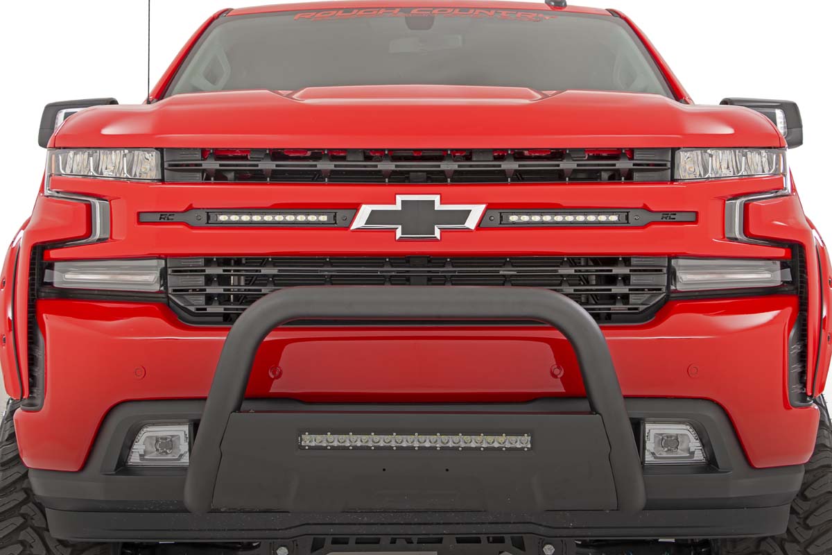 LED Light Kit | Grille Mount | 10" Chrome Slimline Pair | Chevy Silverado 1500 (19-22)