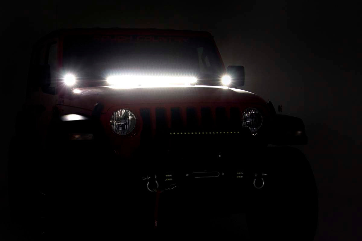 LED Light Kit | Cowl Mount | 2" Black Pair | Amber DRL | Jeep Gladiator JT/Wrangler JL (18-24)