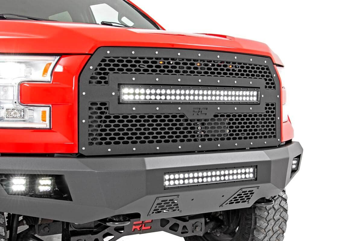 LED Light Kit | Mesh Grill Mount | Amber Marker | Ford F-150 2WD/4WD (15-17)