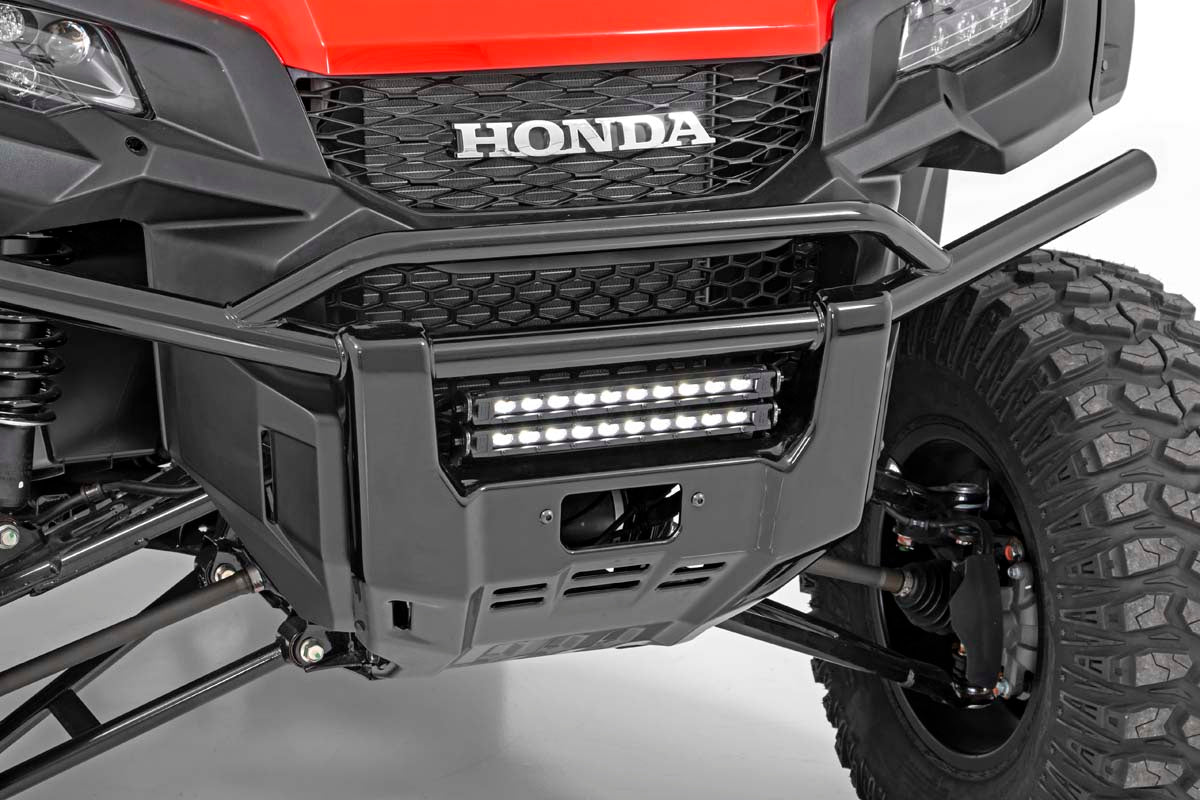 LED Light | Bumper Mount | 10" Black Slimline Pair | Honda Pioneer 1000/Pioneer 1000-5