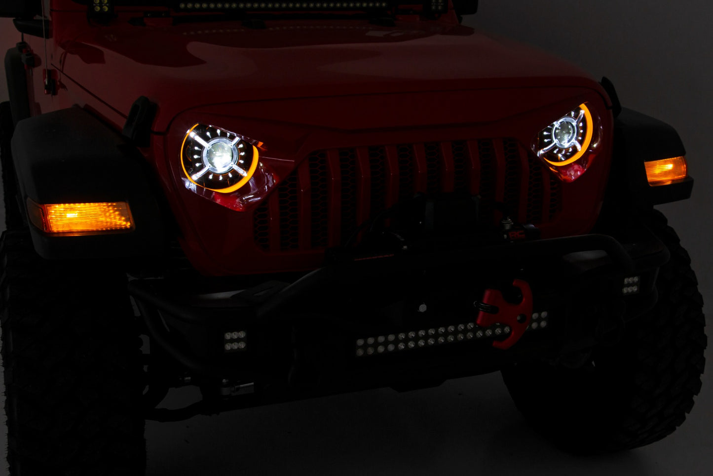 9 Inch DRL Halo LED Headlights | DOT Approved | Jeep Gladiator JT/Wrangler JL (18-24)