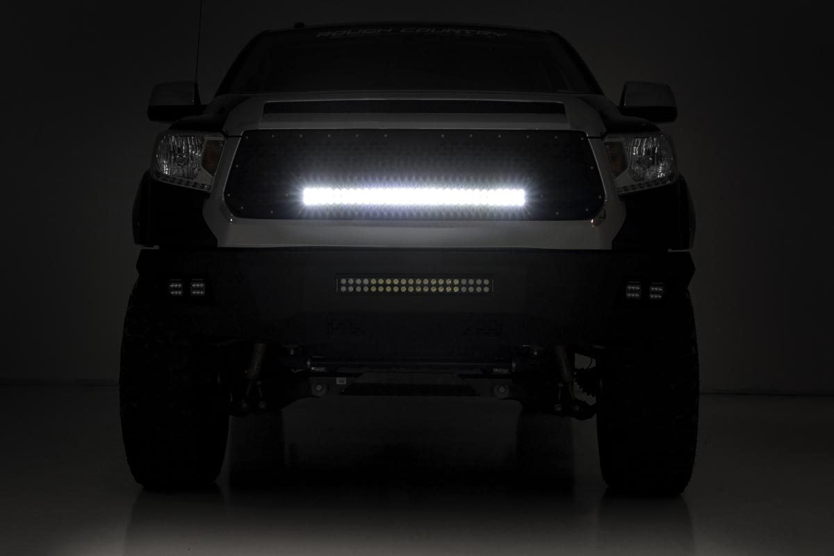 Mesh Grille | 30" Dual Row LED | Black | Toyota Tundra 2WD/4WD (2014-2017)