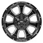 Rough Country 93 Series Wheel | One-Piece | Machined Black | 20x10 | 6x5.5/6x135 | -18mm