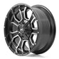 Rough Country 93 Series Wheel | One-Piece | Machined Black | 20x10 | 6x5.5/6x135 | -18mm