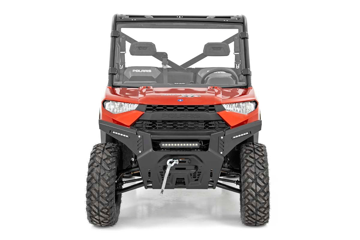 LED Light | Bumper Mount | 12" Black Single Row | Polaris Ranger XP 1000/1000 Crew