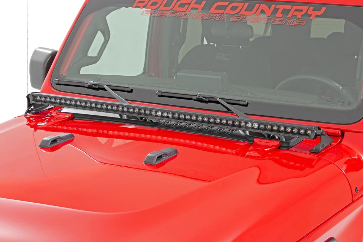 LED Light Kit | Cowl Mount | 50" Spectrum Single Row | Jeep Gladiator JT/Wrangler JL (18-24)