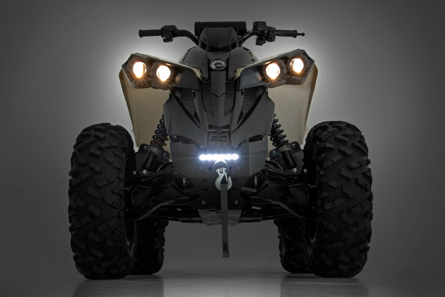 Winch Bumper | 4500-Lb Winch | Black Series LED | 6" Light | Can-Am Renegade