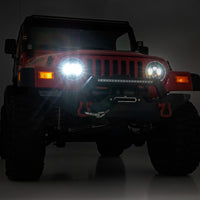 7 Inch DRL Halo LED Headlights | DOT Approved | Jeep Wrangler TJ 4WD (1997-2006)