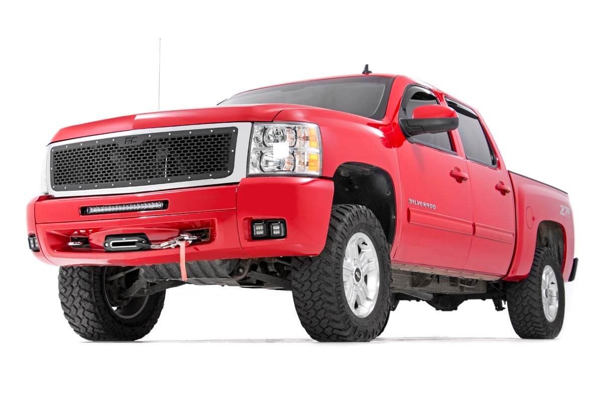 LED Light Kit | Fog Mount | Dual 2" Black Pairs | Chevy Silverado 1500/2500HD/3500HD 2WD/4WD