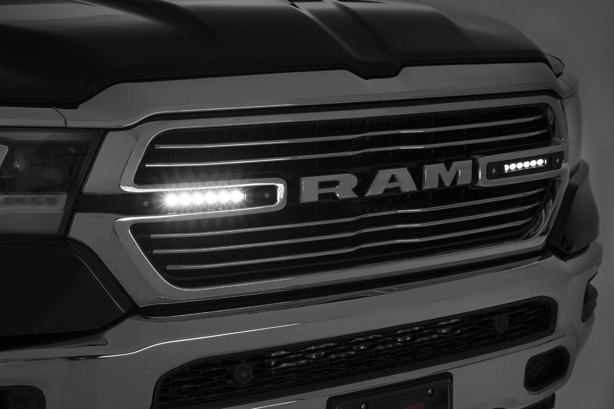 Dual 6in LED Grille Kit | Black Slimline | Ram 1500 2WD/4WD (19-24)