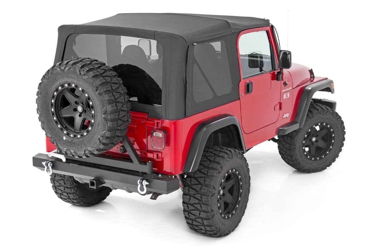 Soft Top | Replacement | Black | Half Doors | Jeep Wrangler YJ 4WD (87-95)