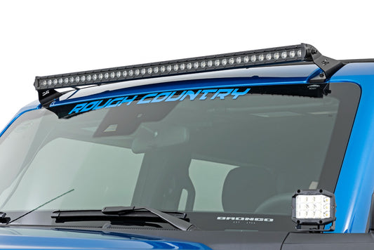 LED Light Kit | Upper Windshield | 40" Black Single Row | Ford Bronco (21-24)