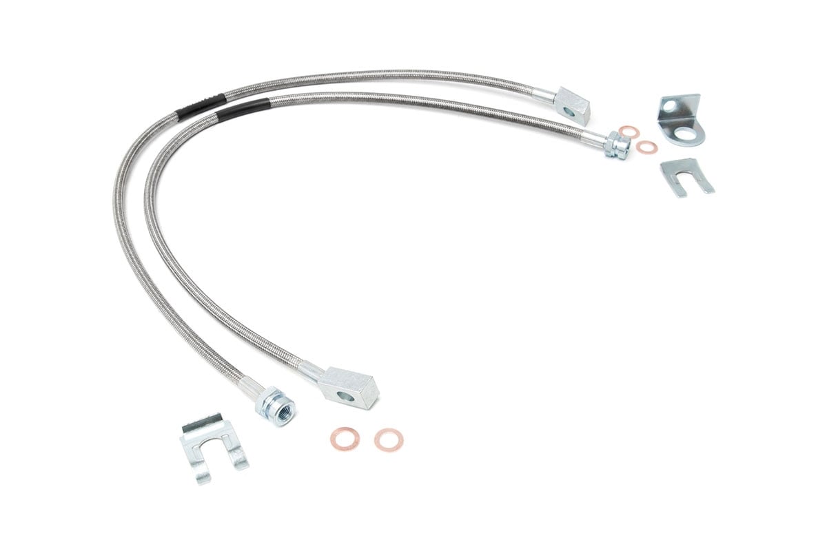 Brake Lines | Stainless | FR | 4-6" Lift | Jeep Cherokee XJ (84-01)/Wrangler TJ (97-06)