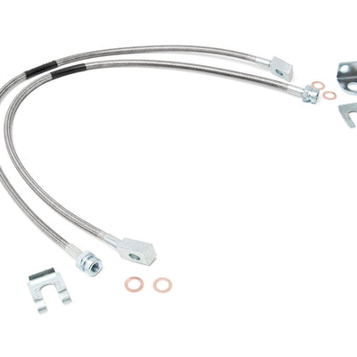 Brake Lines | Stainless | FR | 4-6" Lift | Jeep Cherokee XJ (84-01)/Wrangler TJ (97-06)