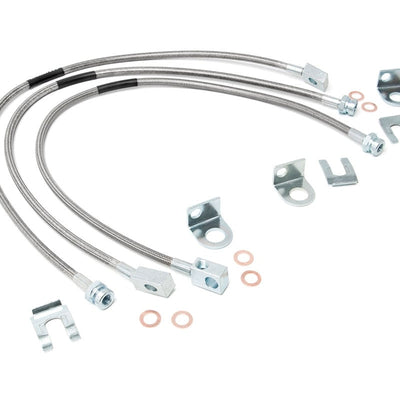 Jeep Front & Rear Stainless Steel Brake Lines | 4-6in Lifts (XJ/YJ/TJ)
