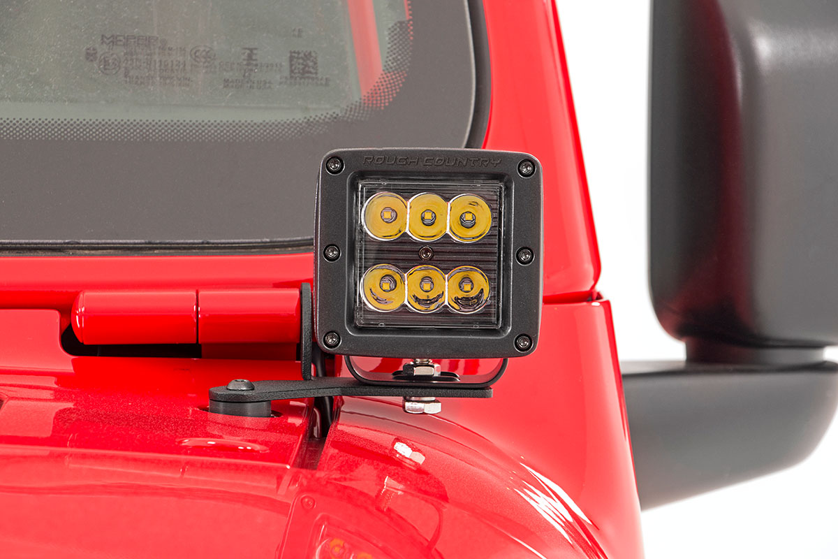 LED Light Kit | Hinge Mount | 2" Black Pair | Jeep Gladiator JT/Wrangler JL (18-24)