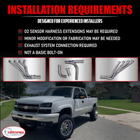 Exhaust Header for 1999–2006 GM 4.8L/5.3L/6.0L – Polished