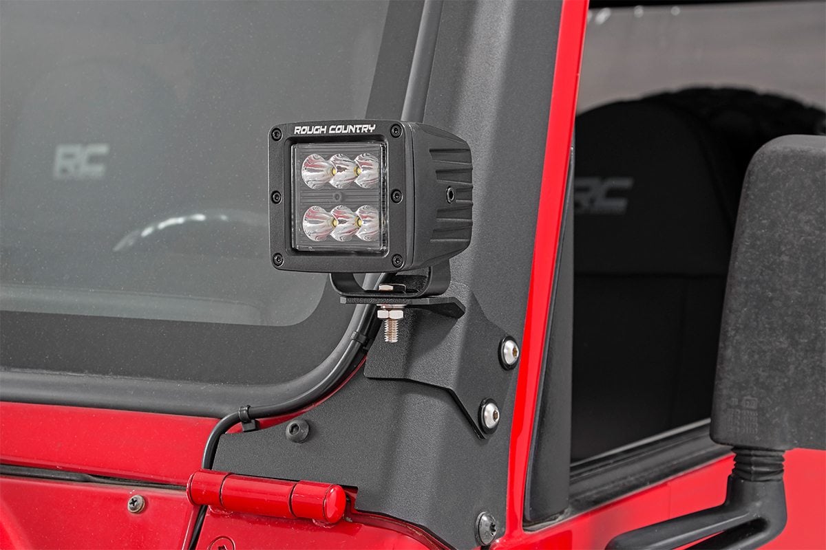 LED Light Mount | Lower A-Pillar | Pod | Jeep Wrangler TJ (97-06)