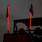 Whip Mount | Bed | 4' Multl-Color LED Whip Pair | Polaris General/Ranger 1000/Ranger XP 900/1000