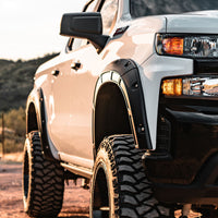 Fender Flares | Defender | GAN Silver Ice Metallic | Chevy Silverado 1500 (19-24)