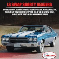 Stainless Shorty Headers – LS Swap V-Band