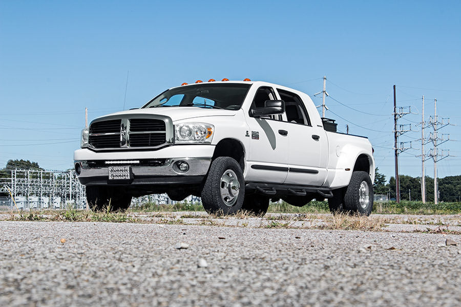 LED Light Kit | Bumper Mount | 20" Black Single Row | White DRL | Ram 2500/3500 (10-18)