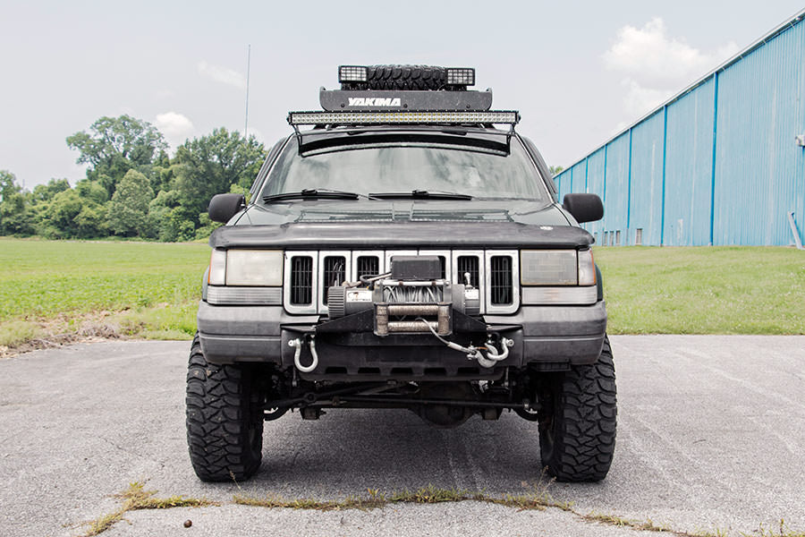 LED Light Mount | Upper Windshield | 50" Curved | Jeep Grand Cherokee ZJ (93-98)