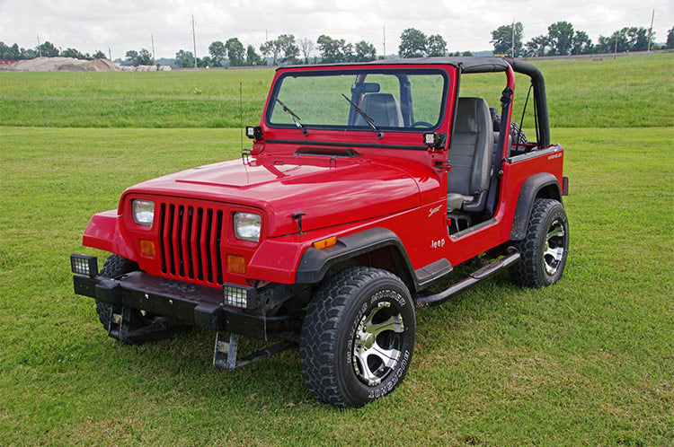 LED Light Mount | Lower Windshield | Pod Pair | Jeep Wrangler YJ 4WD (87-95)