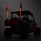 Whip Mount | Bed | 4' Multl-Color LED Whip Pair | Polaris General/Ranger 1000/Ranger XP 900/1000