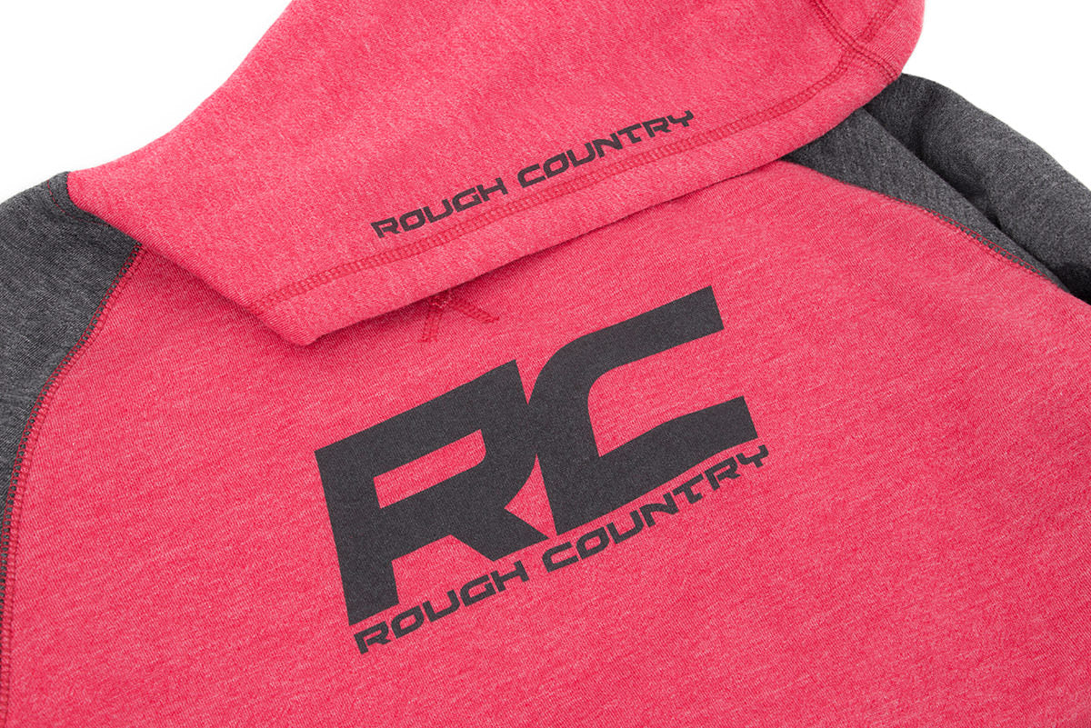 Rough Country Hoodie | Heater | Red/Gray | SM