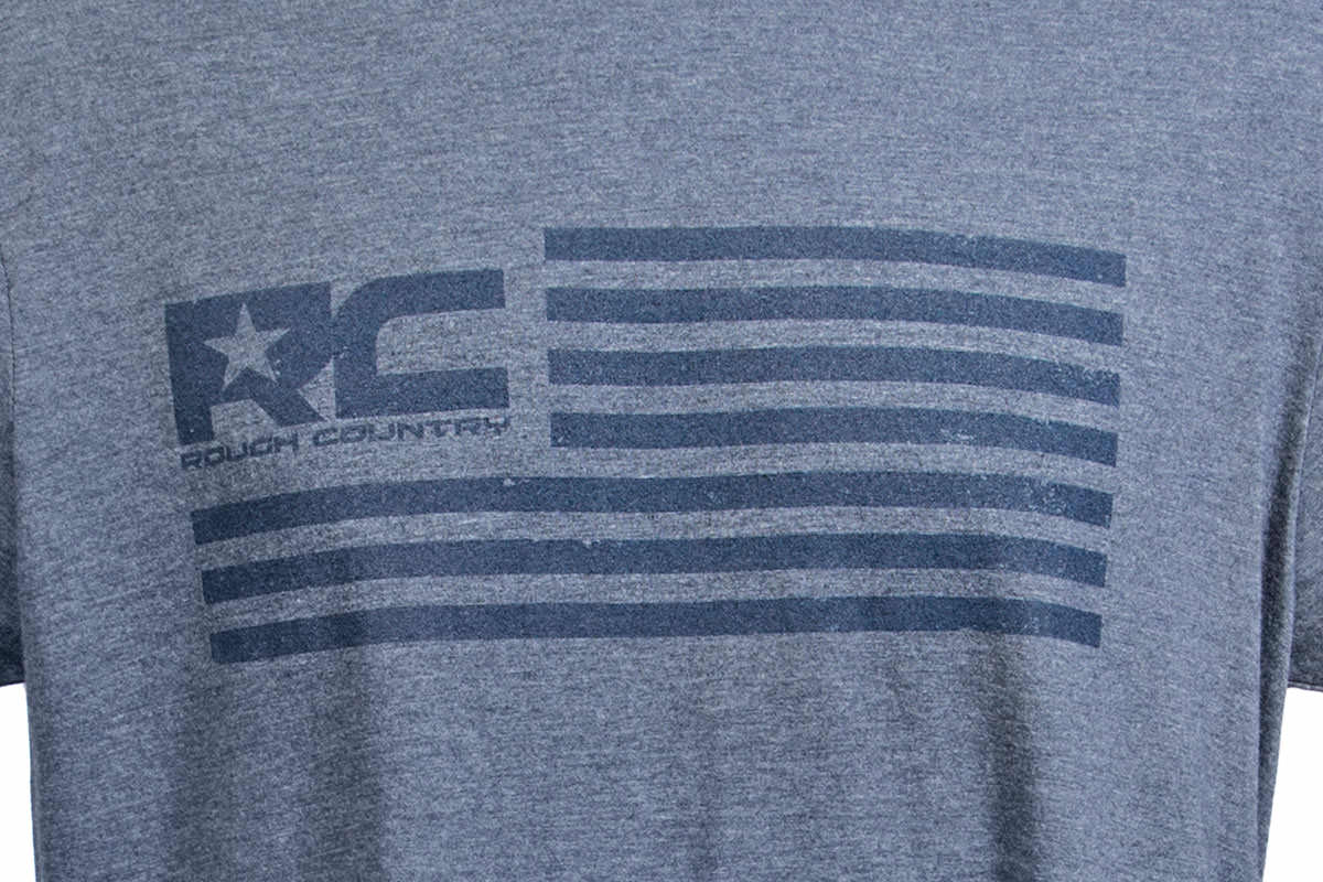 Rough Country T-Shirt | American Flag | Blue | SM