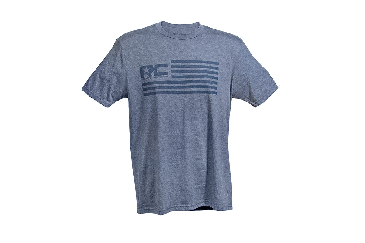 Rough Country T-Shirt | American Flag | Blue | LG