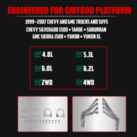 Exhaust Header for 1999–2006 GM 4.8L/5.3L/6.0L – Polished