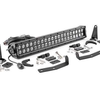 LED Light Kit | Bumper Mount | 20" Black Dual Row | Nissan Titan XD (16-24)