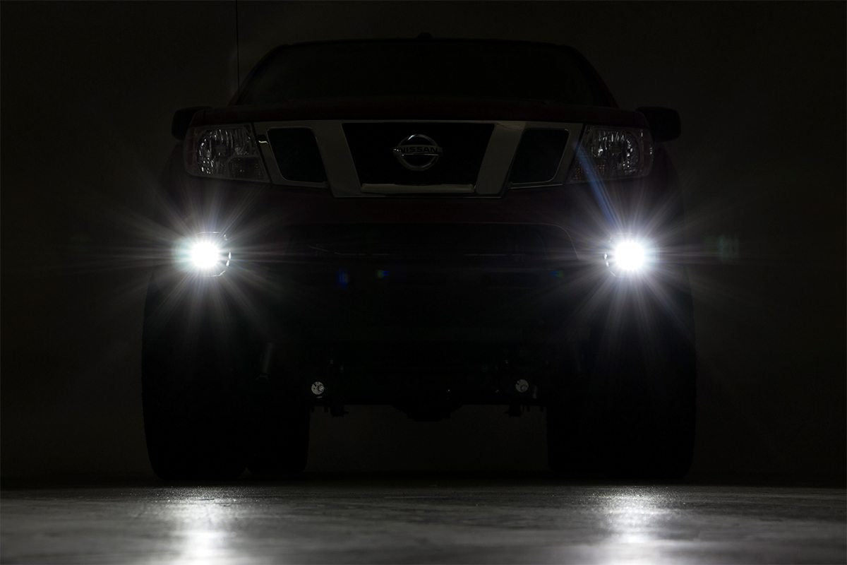 LED Light Kit | Fog Mount | 2" Black Pair | Spot | Nissan Frontier (05-20)