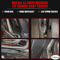 Certified Automotive Experts LS Swap Long Tube Headers Polished 304 Stainless Steel for 1960–1987 Chevy GMC C10 K10 Trucks and 1988–1991 Square Body 2WD 4WD Includes MLS Gaskets 12pc Header Bolt Kit